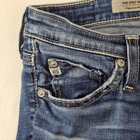 Adriano Goldschmied AG Jeans The Stilt Cigarette Roll Up Denim Women’s 26 USA - Picture 7 of 14